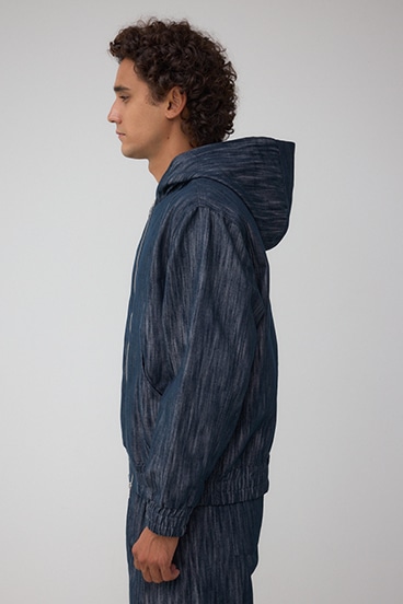 AZUL DENIMシャイニーデニムブルゾン 詳細画像