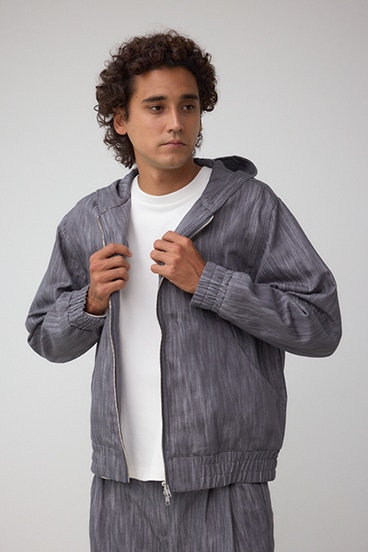 AZUL DENIMシャイニーデニムブルゾン 詳細画像