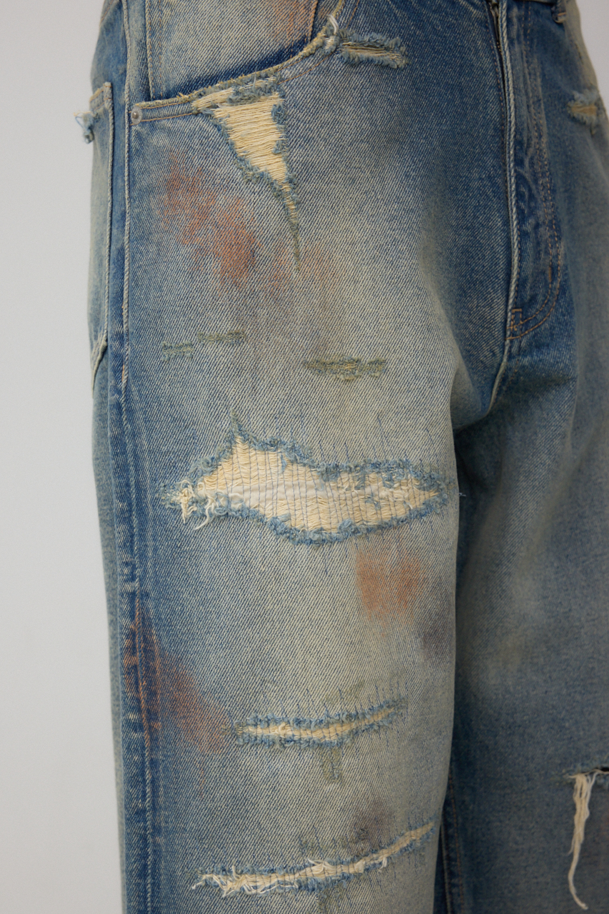 AZUL DENIM デストロイワイド 詳細画像