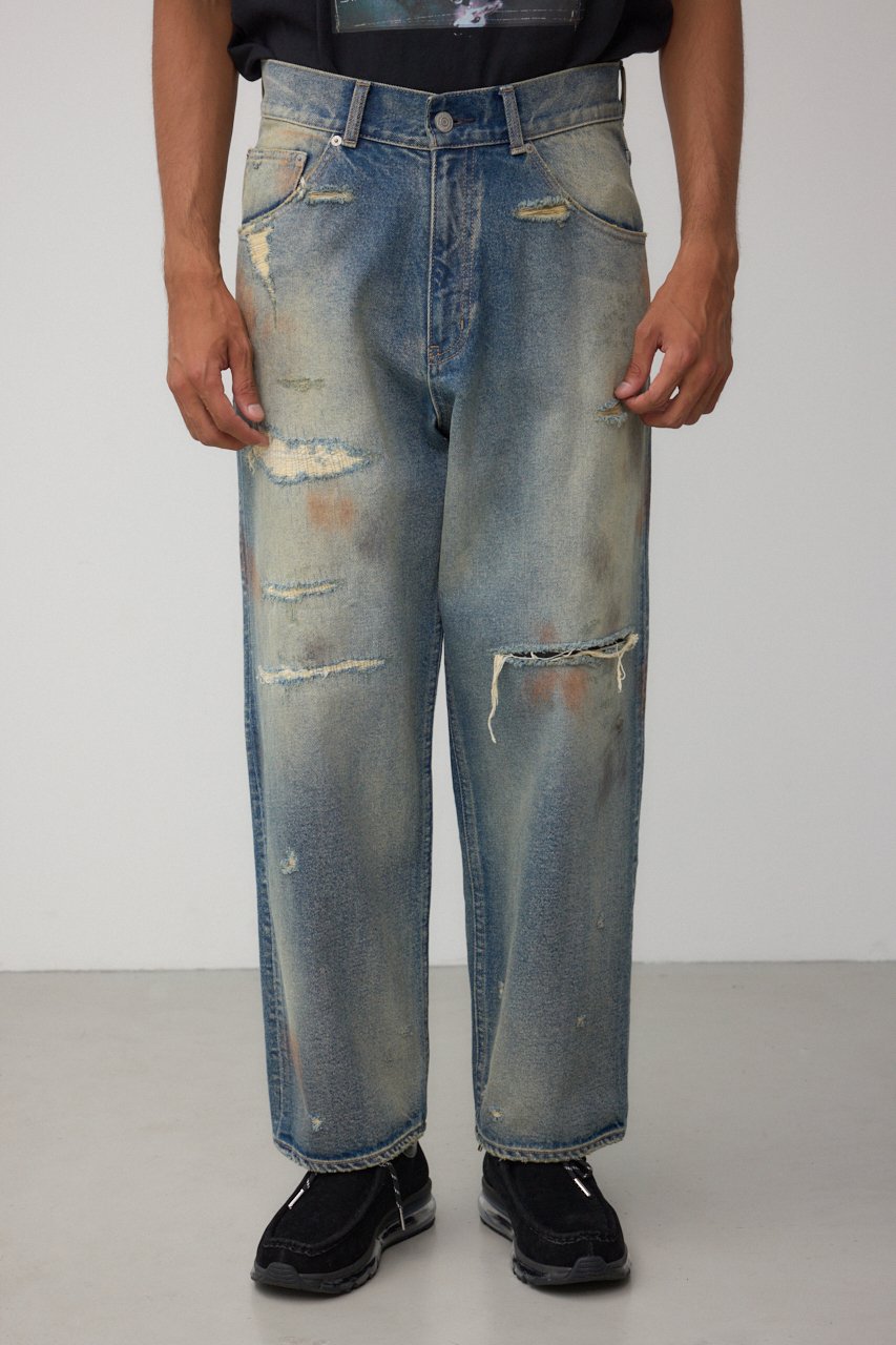 AZUL DENIM デストロイワイド 詳細画像