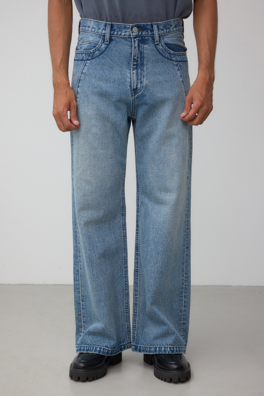 AZUL DENIM 切替ワイドフレア 詳細画像
