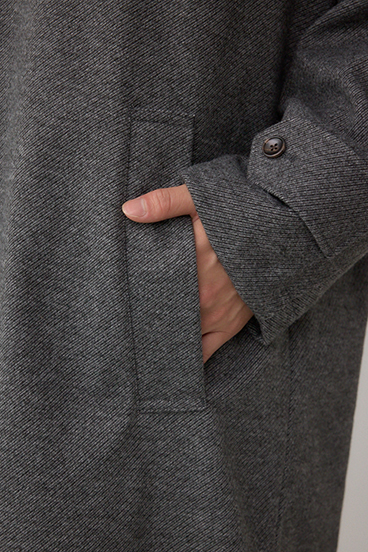 ワイドラペルルーズチェスターコート 詳細画像