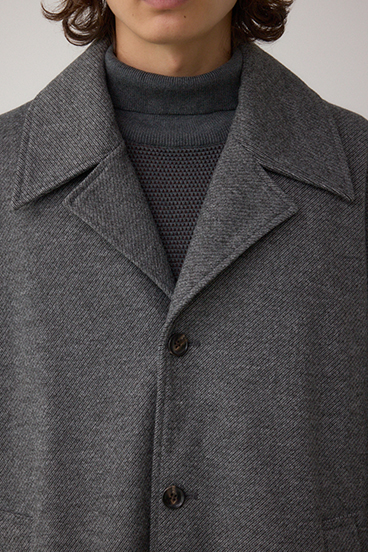 ワイドラペルルーズチェスターコート 詳細画像