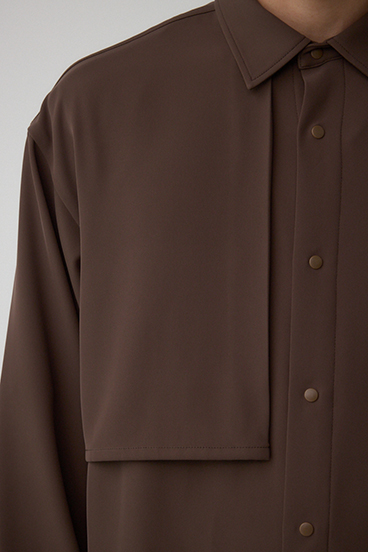 C/Tトロミアシンメトリー長袖シャツ 詳細画像