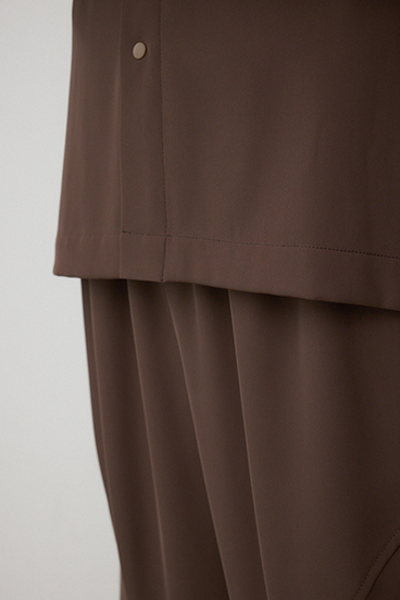 C/Tトロミアシンメトリー長袖シャツ 詳細画像