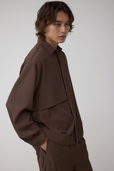 C/Tトロミアシンメトリー長袖シャツ 詳細画像