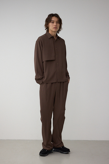 C/Tトロミアシンメトリー長袖シャツ 詳細画像