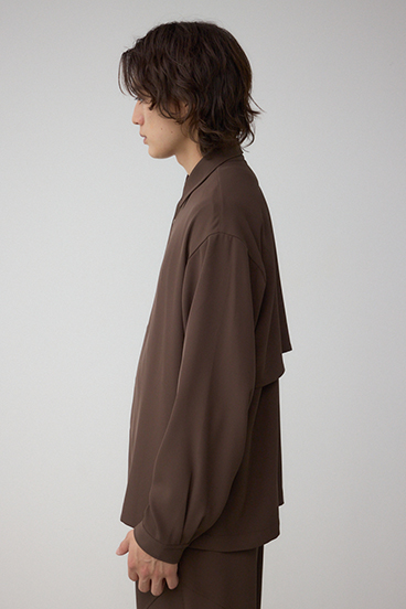 C/Tトロミアシンメトリー長袖シャツ 詳細画像