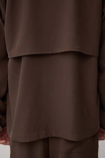 C/Tトロミアシンメトリー長袖シャツ 詳細画像