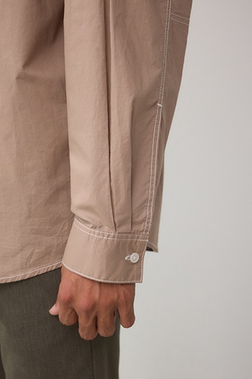 配色ステッチ長袖シャツ 詳細画像