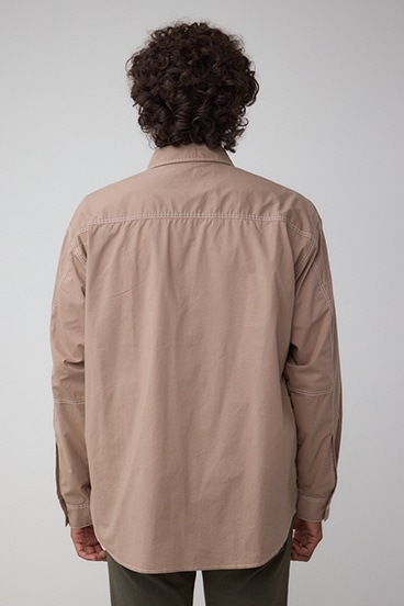 配色ステッチ長袖シャツ 詳細画像