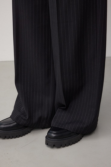 ペンシルストライプワイドパンツ 詳細画像