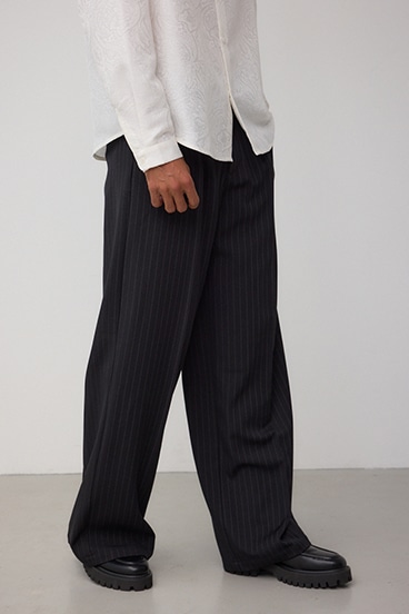 ペンシルストライプワイドパンツ 詳細画像