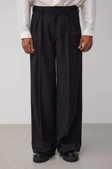 ペンシルストライプワイドパンツ 詳細画像