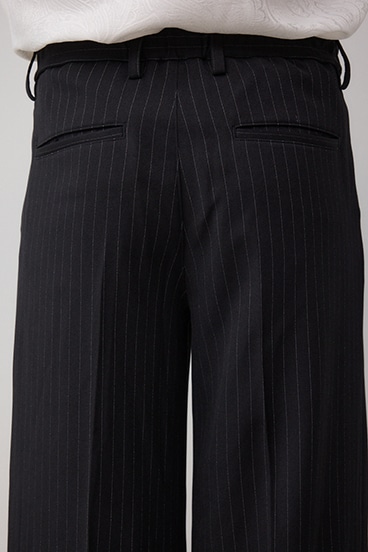 ペンシルストライプワイドパンツ 詳細画像