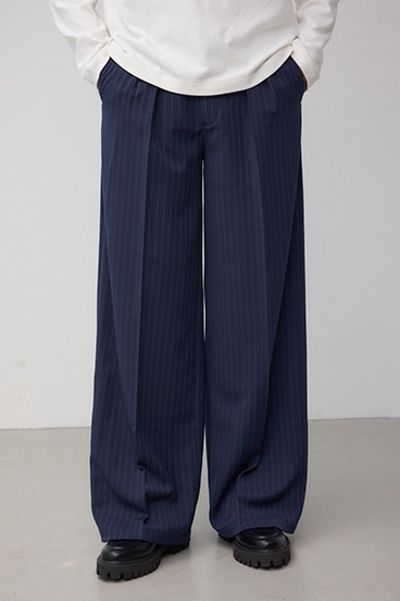 ペンシルストライプワイドパンツ