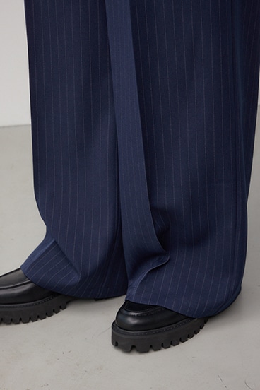 ペンシルストライプワイドパンツ 詳細画像