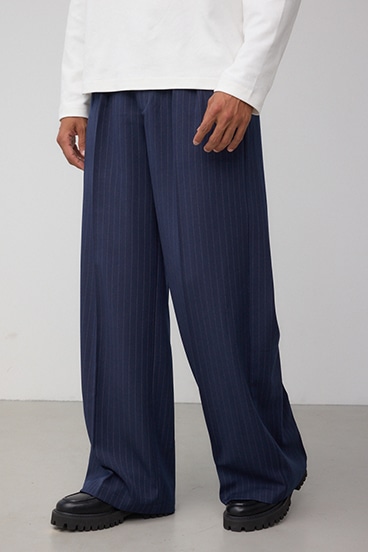 ペンシルストライプワイドパンツ