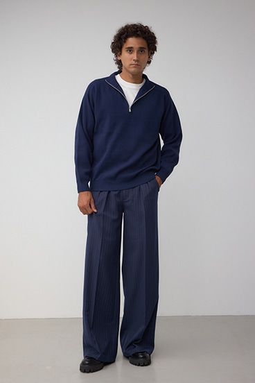 ペンシルストライプワイドパンツ 詳細画像