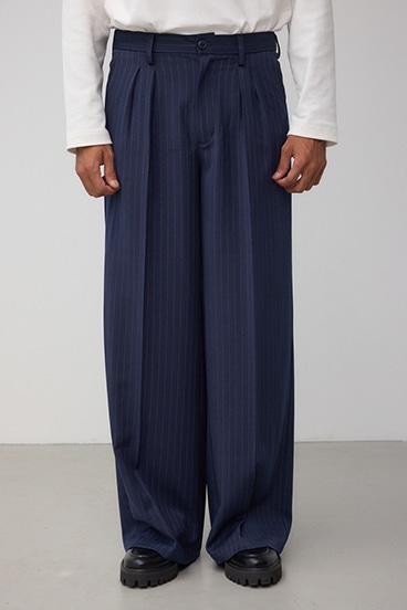 ペンシルストライプワイドパンツ 詳細画像