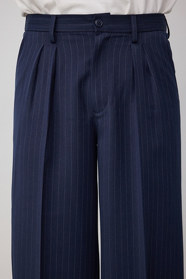 ペンシルストライプワイドパンツ 詳細画像