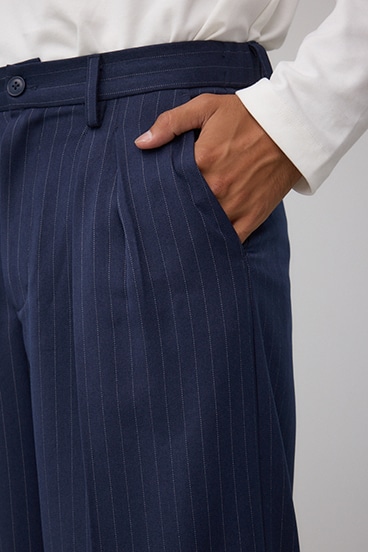 ペンシルストライプワイドパンツ 詳細画像