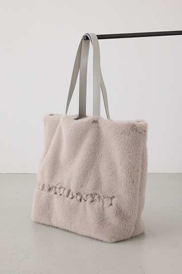 フェイクファービッグトートバッグ 詳細画像