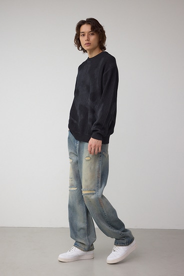 シャドウスプレーリブニット 詳細画像