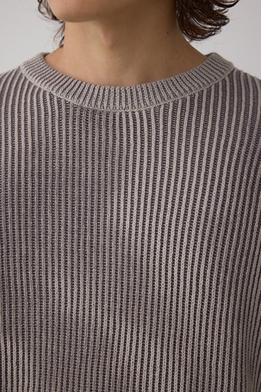 シャドウスプレーリブニット 詳細画像