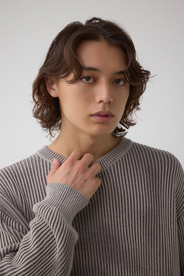 シャドウスプレーリブニット 詳細画像