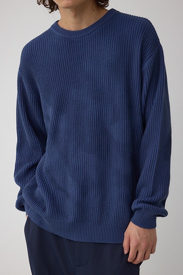 シャドウスプレーリブニット