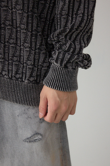 ヴィンテージライクジャガードニット 詳細画像