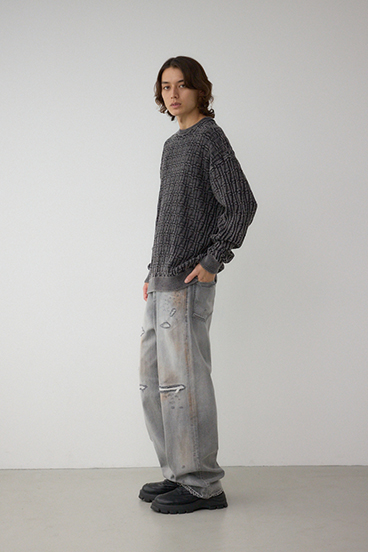 ヴィンテージライクジャガードニット 詳細画像