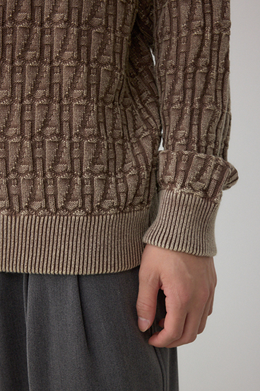 ヴィンテージライクジャガードニット 詳細画像