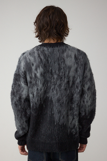 起毛総柄カーディガン 詳細画像