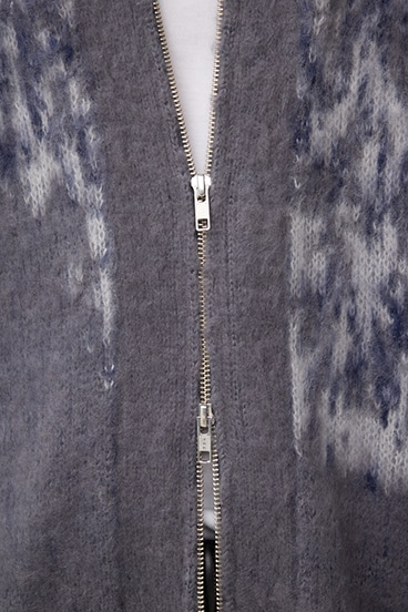 起毛総柄カーディガン 詳細画像