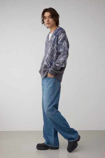 起毛総柄カーディガン 詳細画像