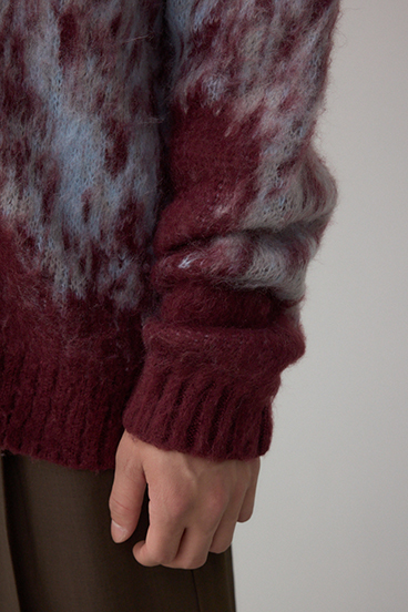 起毛総柄カーディガン 詳細画像