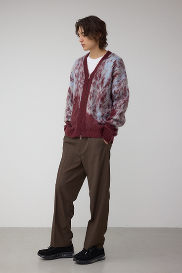 起毛総柄カーディガン 詳細画像