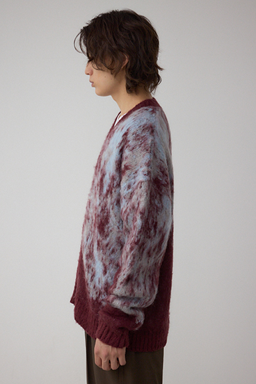 起毛総柄カーディガン 詳細画像