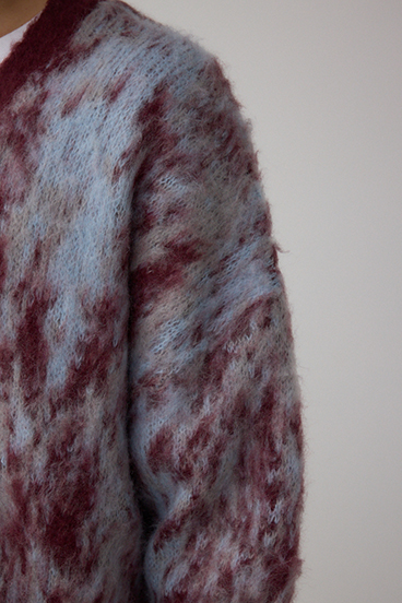 起毛総柄カーディガン 詳細画像