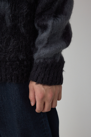 起毛総柄ニット 詳細画像