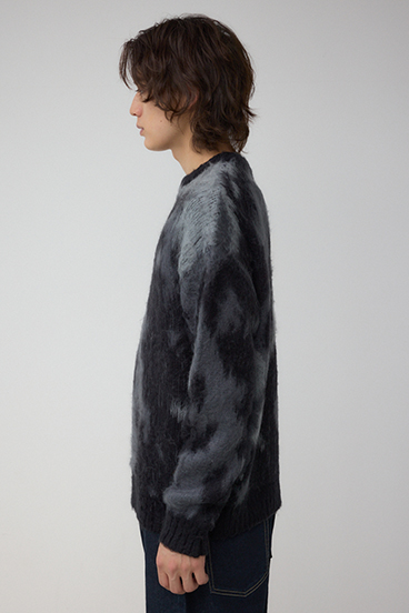 起毛総柄ニット 詳細画像