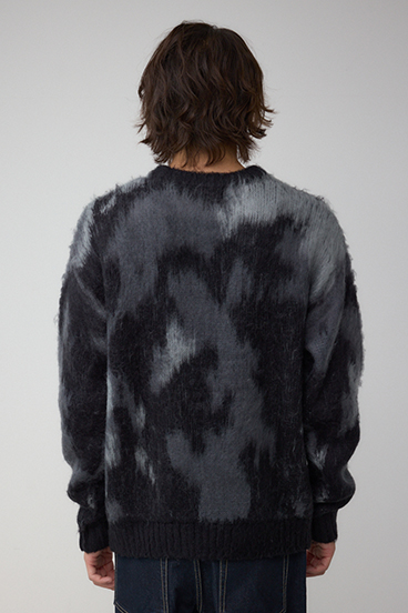 起毛総柄ニット 詳細画像