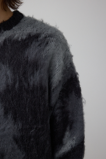 起毛総柄ニット 詳細画像