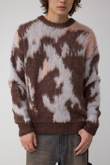 起毛総柄ニット