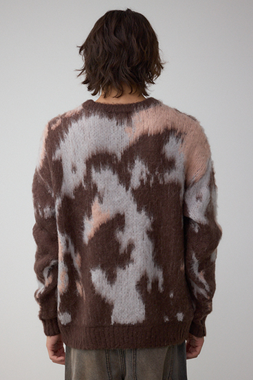 起毛総柄ニット 詳細画像