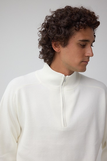 ミラノリブハーフジップ 詳細画像