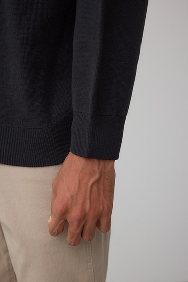 ミラノリブハーフジップ 詳細画像