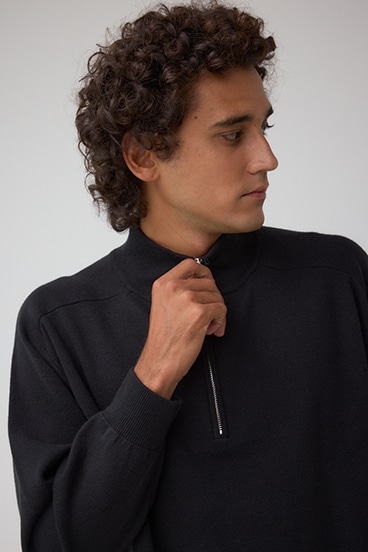 ミラノリブハーフジップ